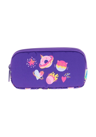 Kaukko Kids Üç Bölmeli Mor, Şekerlemeler, Kız Çocuk Okul Kalem Çantası - L8216 Mor