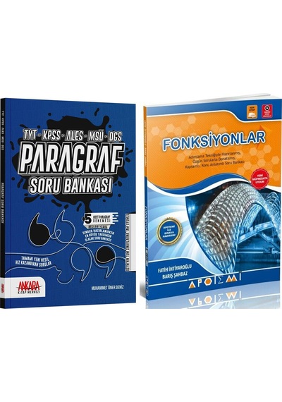 Apotemi Fonksiyonlar Ve Ankara Kitap Merkezi Paragraf Soru Bankası Seti 2 Kitap