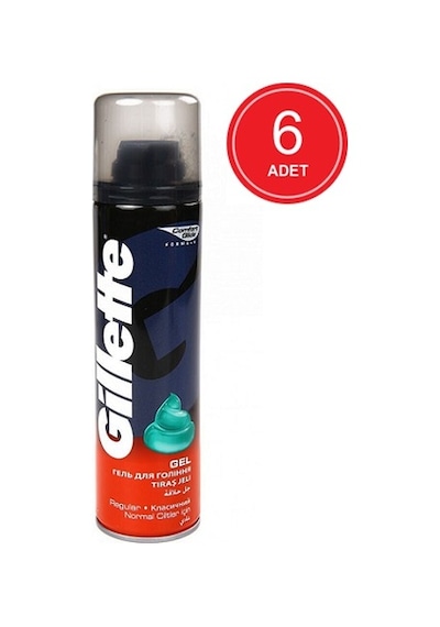 Gillette Tıraş Jeli Normal 6 x 200 ML