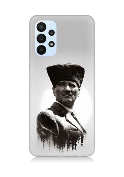 Samsung Galaxy A23 Uyumlu Mustafa Kemal Atatürk Desenli Silikon Kılıf