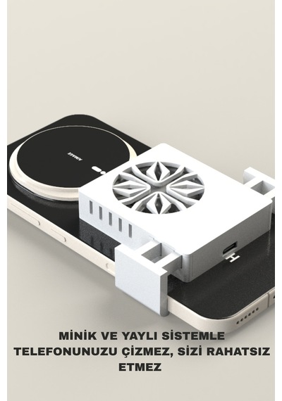 Telefon Soğutucu Tüm Telefonlarla Uyumlu Tripodlu Oyuncu Aparatı Beyaz - 849621147