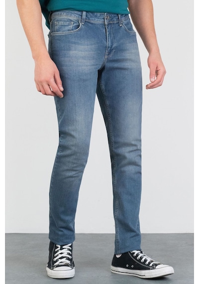 HLT Jeans Erkek Açık Mavi Taşlamalı Slim Fit Denim Jeans Kot Pantolon