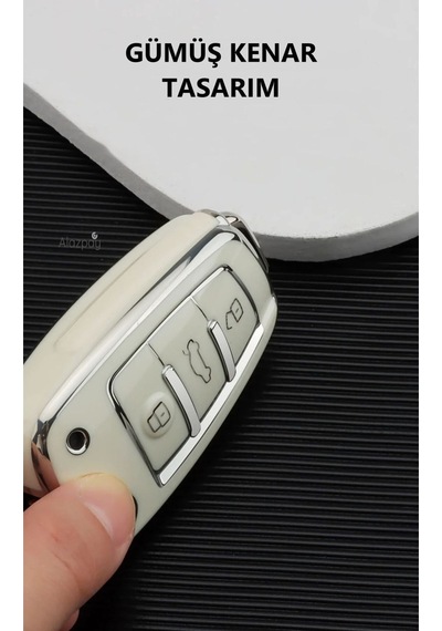 Audi A7 A6 A5 A4 A3 A1 & 8p 8l B6 B7 B8 C5 C6 4f Tt Rs & Q3 Q5 Q7 Tpu Anahtar Kılıfı Mavi-1 Adet