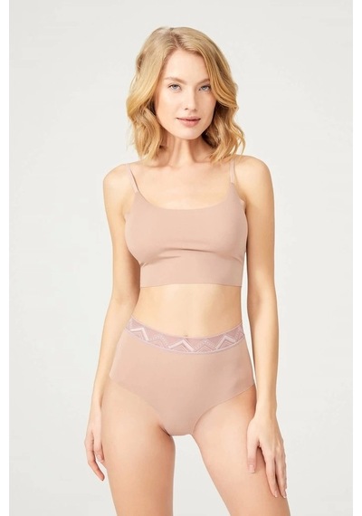 Cottonhill Desenli Lastikli Yüksek Bel Lazer Kesim Bikini Külot-kahverengi Kahverengi Cottonhill Desenli Lastikli Yüksek Bel Lazer Kesim Bikini Külot-kahverengi Kahverengi