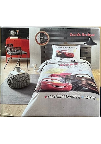 Özdilek Cars On The Road Tek Kişilik Disney Lisanslı Lastikli Fitted Çarşaf Çocuk Nevresim Takımı