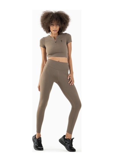Maraton Active Slimfit Kadın Fitness Kakao Tayt 21974-kakao Kahverengi