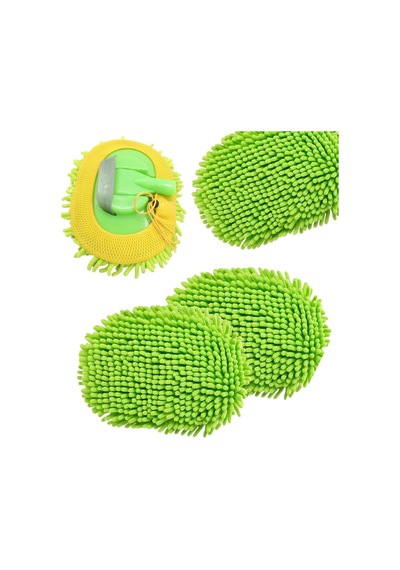 Ayrex Teleskopik Mikrofiber Araç Yıkama Fırçası Yedek Mop Başlığı Sarı 1 Adet