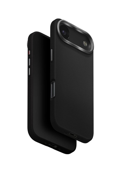 Apple Uyumlu iPhone 17 Air Kılıf Lyden Vegan Deri Kaplama İnovatif Görünüm Magsafe Premium Kapak Siyah