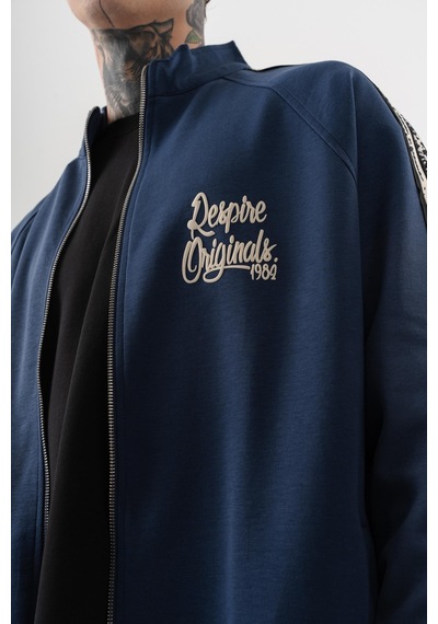 Respire Erkek Splash Şerit Detaylı Dik Yaka Doubleface Zip Oversize Sweatshirt Lacivert Respire Erkek Splash Şerit Detaylı Dik Yaka Doubleface Zip Oversize Sweatshirt Lacivert