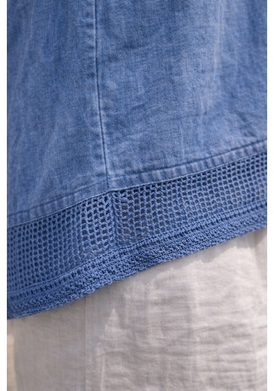 Cedy Denim Cedy - Kadın Özel Tasarım Esnek, Pul Payet, Dantel Detaylı Yıkamalı Büyük Beden Tişört Mavi Cedy Denim Cedy - Kadın Özel Tasarım Esnek, Pul Payet, Dantel Detaylı Yıkamalı Büyük Beden Tişört Mavi