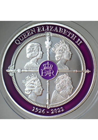 İngiltere Kraliçe Iı. Elizabeth Anısına 1926-2022. Kapsülünde Renkli Proof Baskı 45 Mm Çil.
