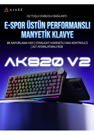 Ajazz Ak820 V2 White Peach Switch Kablosuz Manyetik Oyuncu Klavyesi 8k Hz 0.01mm Rt 0.125ms Gecikme Tft Ekran 10000mah Rgb Bluetooth 5.0 2.4ghz Usb-c Ak820 V2 - Black Gray Yellow Ajazz Ak820 V2 White Peach Switch Kablosuz Manyetik Oyuncu Klavyesi 8k Hz 0.01mm Rt 0.125ms Gecikme Tft Ekran 10000mah Rgb Bluetooth 5.0 2.4ghz Usb-c Ak820 V2 - Black Gray Yellow