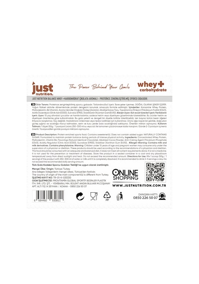 Just Nutrition Whey Protein Tozu + Karbonhidrat 2000 Gr 40 Servis Çikolata + Shaker + Protein Kahve Çikolata Aromalı