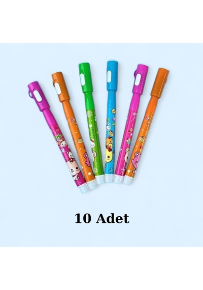 10 Adet Ayıcık Desenli Görünmez Kalem