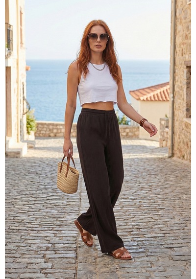 Lela Bayan Pantolon 668yp5540 Kahve Kahve