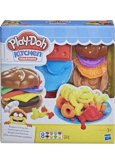 Play-Doh Mutfak Atölyesi Hamburger ve Patates Kızartması Oyun Ham