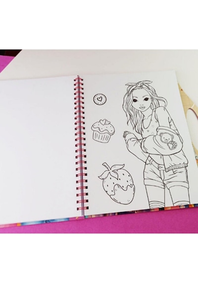 Pop Girl Çantalı Boyama Kitabı Spiralli Eğitici Çocuk Boyama Bloğu 1 Adet