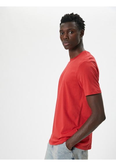 Koton Basic Tişört Slim Fit Bisiklet Yaka Kısa Kollu Kırmızı 4sam10842hk Kırmızı Koton Basic Tişört Slim Fit Bisiklet Yaka Kısa Kollu Kırmızı 4sam10842hk Kırmızı