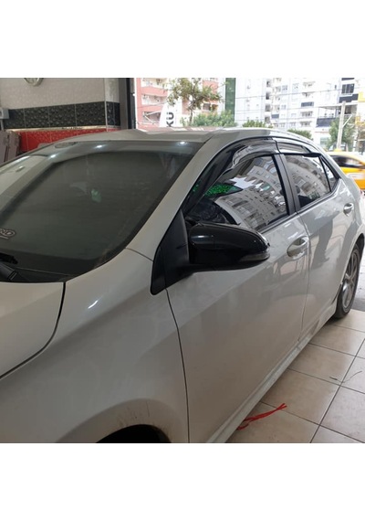 Sts Oto Aksesuar Toyota Uyumlu Avensis 2015-2018 Batman Yarasa Ayna Kapağı Piano Black Abs Plastik (01)