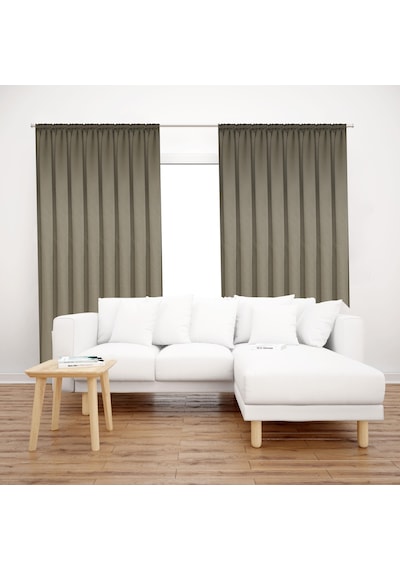 Premier Home Saten Fon Perde 140x260 Vizon