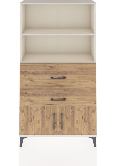 Arges Dolap 2 Raflı 2 Çekmeceli 2 Kapaklı 88x30x163 Aytaşı-çam Aytaşı