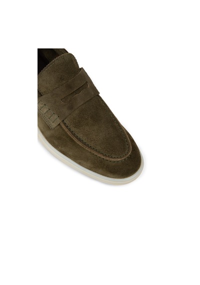 Deery Erkek Yeşil Hakiki Süet Loafer Ayakkabı - 02028myslc01 Yeşil