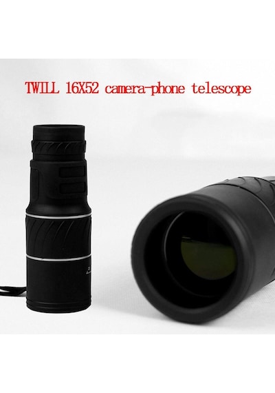 Monoküler Teleskop Dürbün 16 x 52 Optik Lens Hd Vizyon Outdoor Siyah