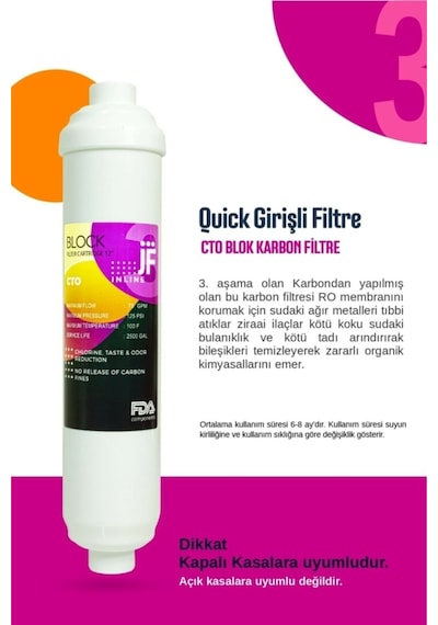 Kapalı Kasa Su Arıtma Cihazlarıl Inline Quick Geçme Filtre Seti