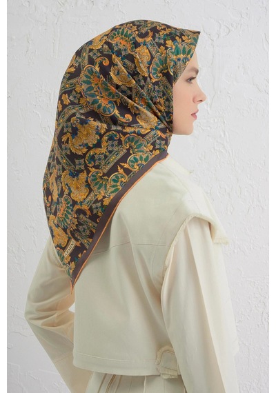 Armine Twill İpek Eşarp -2025/2026 -94162d Gri-04