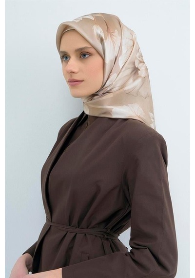 Armine İpek Eşarp 2026 Yaz - 9505-85 Açık Vizon Twill