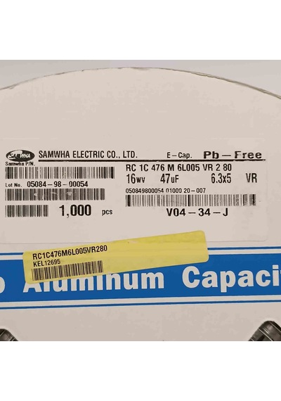 Rc1c476m6l005vr280 47mf 16v 6.3x5 Smd Kondansatör 34 Adet
