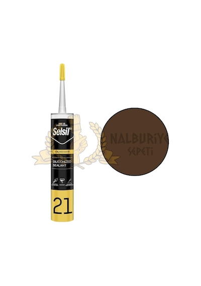 Selsil Silikonize Mastik KAHVERENGİ 500 gr. Kahverengi Kahverengi