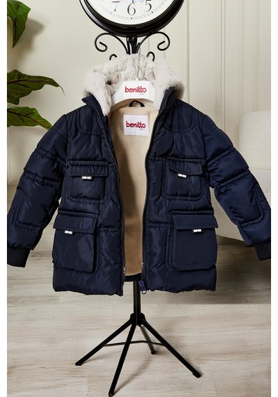 Benitto Kids Erkek Bebek Çocuk Mont 51357 Lacivert