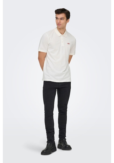 Only & Sons Erkek Polo Yaka T Shirt 22036883 Krem Krem