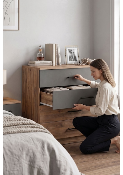 Letrina Modern 4 Çekmeceli Antrasit Ve Antik Çam Şifonyer Antik Çam Antrasit Letrina Letrina Modern 4 Çekmeceli Antrasit Ve Antik Çam Şifonyer Antik Çam Antrasit Letrina
