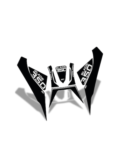 GP Kompozit RKS Blade 350 2023-2024 Uyumlu Tank Pad Seti Siyah