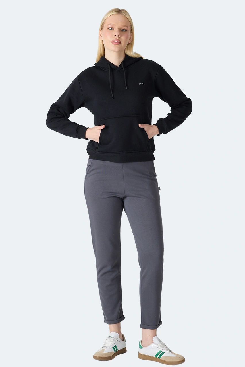 Slazenger Mısty I Kadın Siyah Sweatshirt Siyah