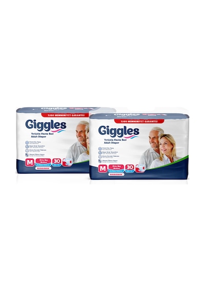 Giggles Yetişkin Bel Bağlamalı Hasta Bezi Medium 2 x 30'Lu