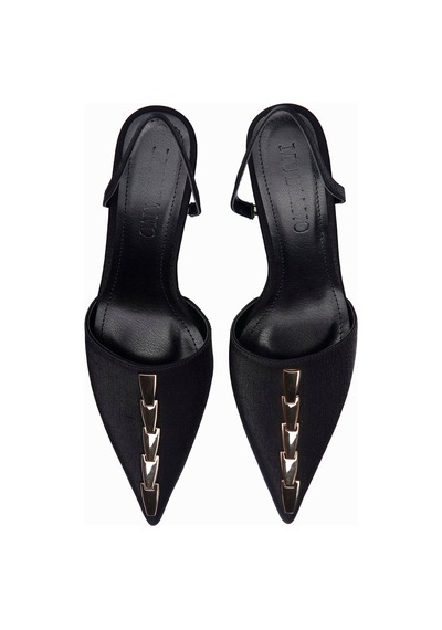 Kadın Saten Stiletto Sivri Burun Gold Detaylı Arkası Açık Abiye Topuklu Ayakkabı Marina Siyah Siyah Kadın Saten Stiletto Sivri Burun Gold Detaylı Arkası Açık Abiye Topuklu Ayakkabı Marina Siyah Siyah