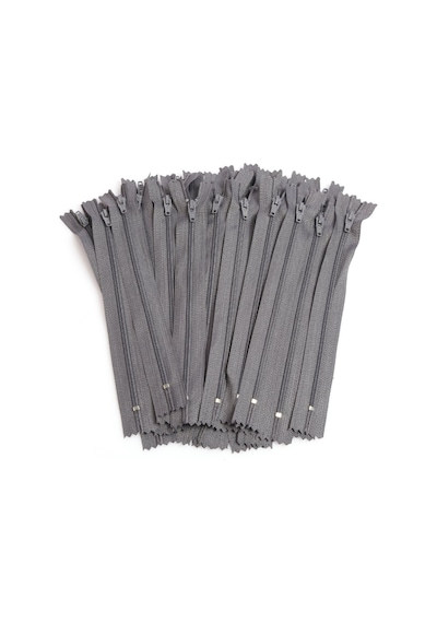 Pantolon Fermuarı 20cm Gri 5 Adet