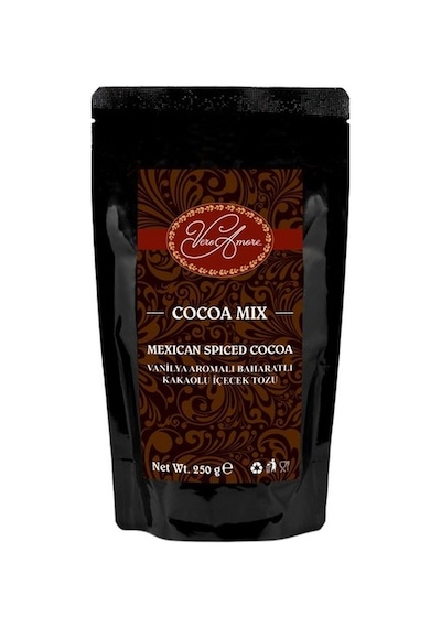 Vero Amore Cocoa Mix Mexican Spiced Cocoa Vanilya Aromalı Baharatlı Kakaolu İçecek Tozu 250 G