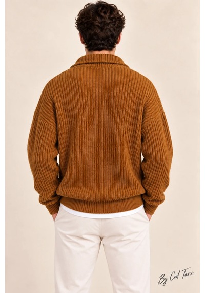 Cool Tarz Açık Hardal Erkek Oversize Fermuarlı Balıkçı Triko Kazak Açık Hardal Açık Hardal Cool Tarz Açık Hardal Erkek Oversize Fermuarlı Balıkçı Triko Kazak Açık Hardal Açık Hardal