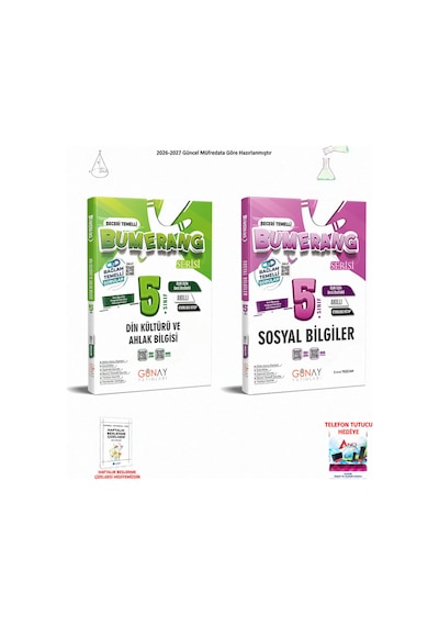Günay 5. Sınıf Tüm Dersler 001 Hediyeli 2 Kitap Seti