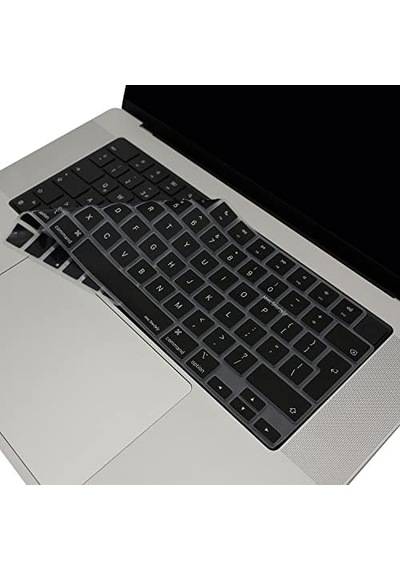 Macbook Uyumlu Uk İngilizce Klavye Koruyucu Iso Ters L Enter M1-m5 A2681 A3113 A3240 A3449 A2941 A3241 A2442 A2779 A2992 A2485 A2991 Keyboard Cover Touch Id Siyah