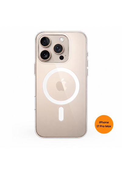 Teknoway Apple, Uyumlu iPhone 17 Pro Max Magshield Kılıf Şeffaf