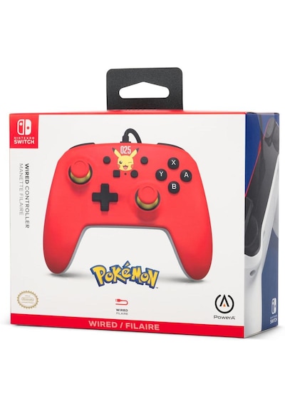 Nintendo Switch Oyun Kolu Kablolu Lisanslı Laughing Pikachu Pokemon 025 Powera Oled, Switch 2