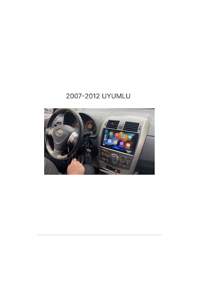 Snp Serisi Toyota Corolla 2007 - 2011 Uyumlu Büyük Çerçeveli 4-32gb Hafıza Multimedya Sistemi Ve Geri Görüş Kamerası 9"