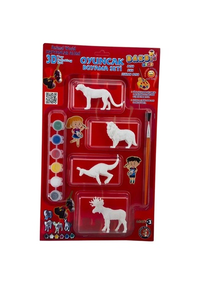 Aslan Kaplan 3d Oyuncak Boyama Seti Eğitici Boya Seti Oyuncak Yık