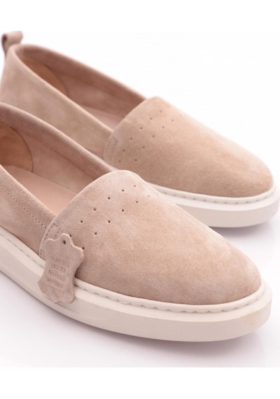 Dgn P63 Kadin İnce Taban Comfort Ayakkabi Bej Süet