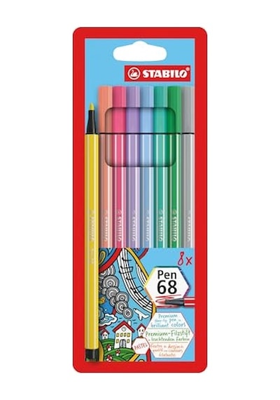 Stabılo Pen 68 - Keçe Uçlu Boya Kalemi - 8'li Paket - Pastel Renkler 103 Ivory
